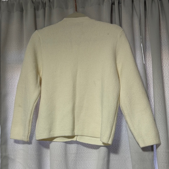 Zara Ivory Knit Sweater with Gold Accents Size L - Picture 5 of 5